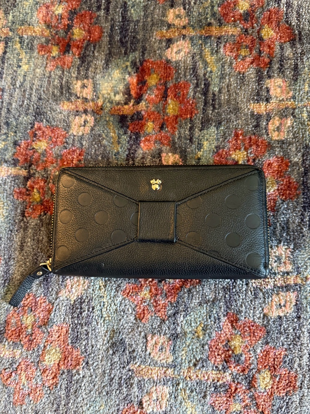 Black Leather Minnie Mouse Wallet